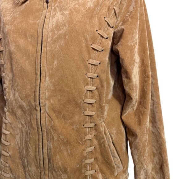 Effeci Faux Suede Shearling Camel/Tan Jacket – Size M - Picture 7 of 12